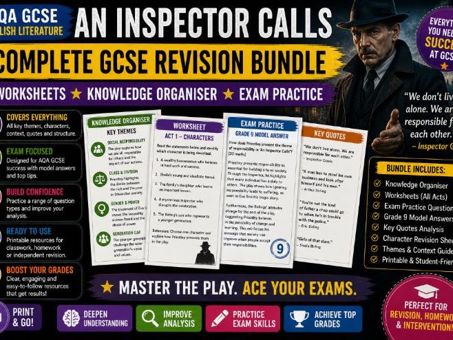 An Inspector Calls | Complete GCSE Revision Bundle