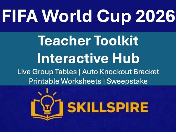 World Cup 2026 Interactive Classroom Hub | Maths, Geography, Quiz & Form Time (No Prep)