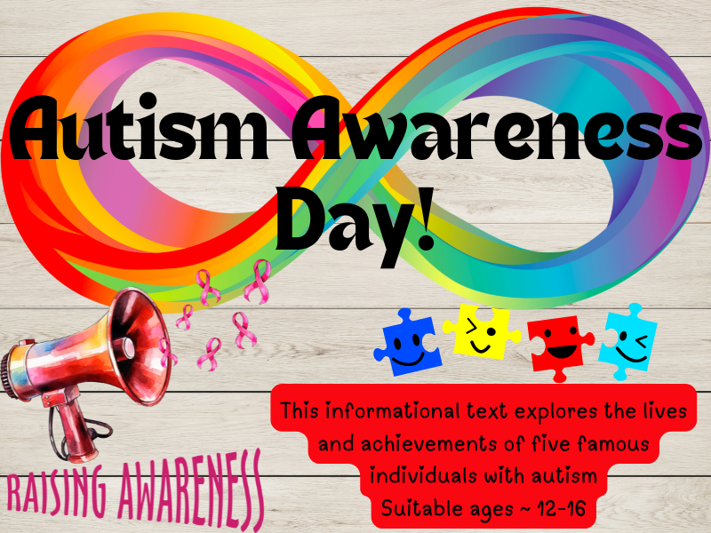 5 Inspirational Figures with Autism and Their Achievements, Autism Awareness Day!