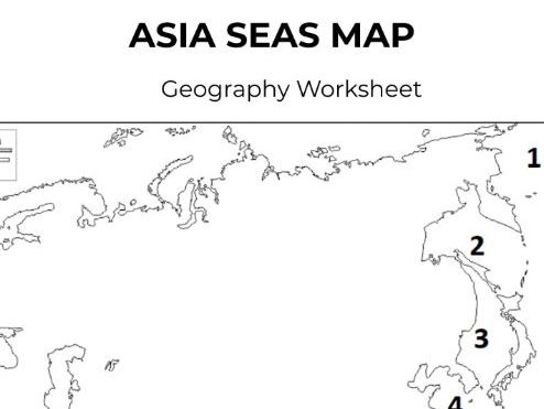 Asia Seas Map Worksheet