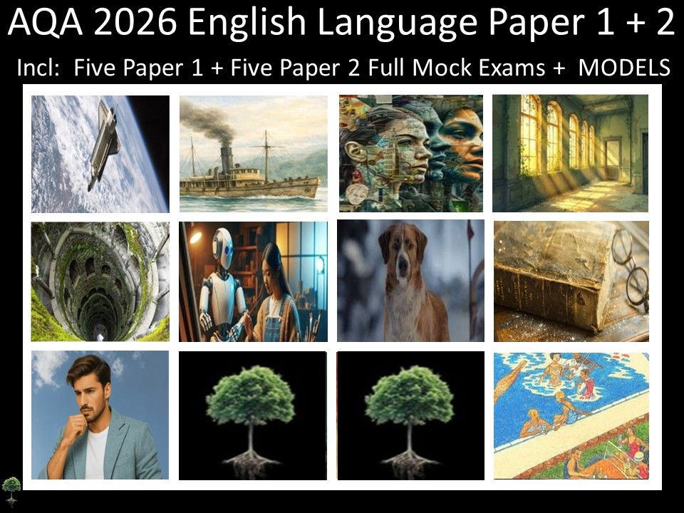 Ten AQA 2026 English Language Paper 1 + 2 Mocks | MODELS