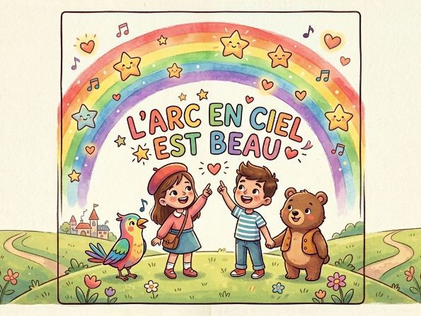 L'arc en ciel est beau