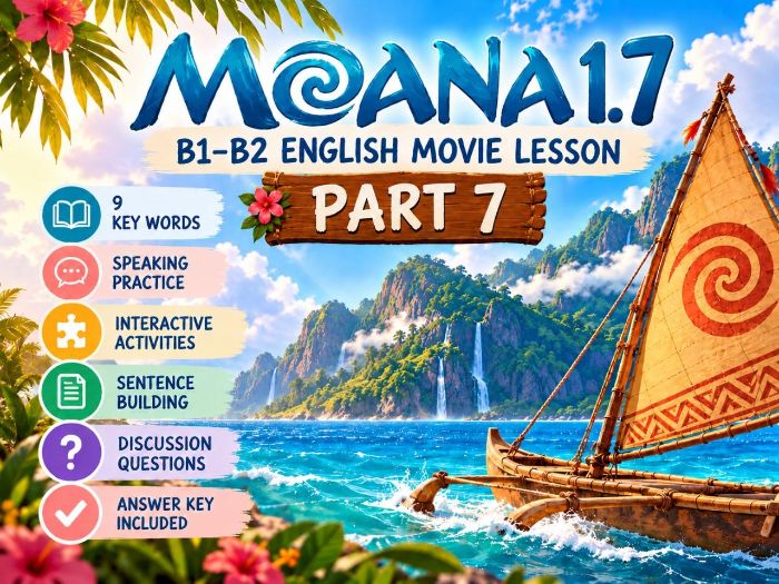 MOANA 1.7 | B1–B2 English Movie Lesson
