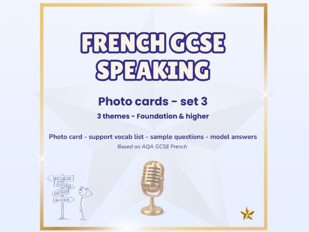Photo cards – French GCSE speaking (AQA) – Set 3
