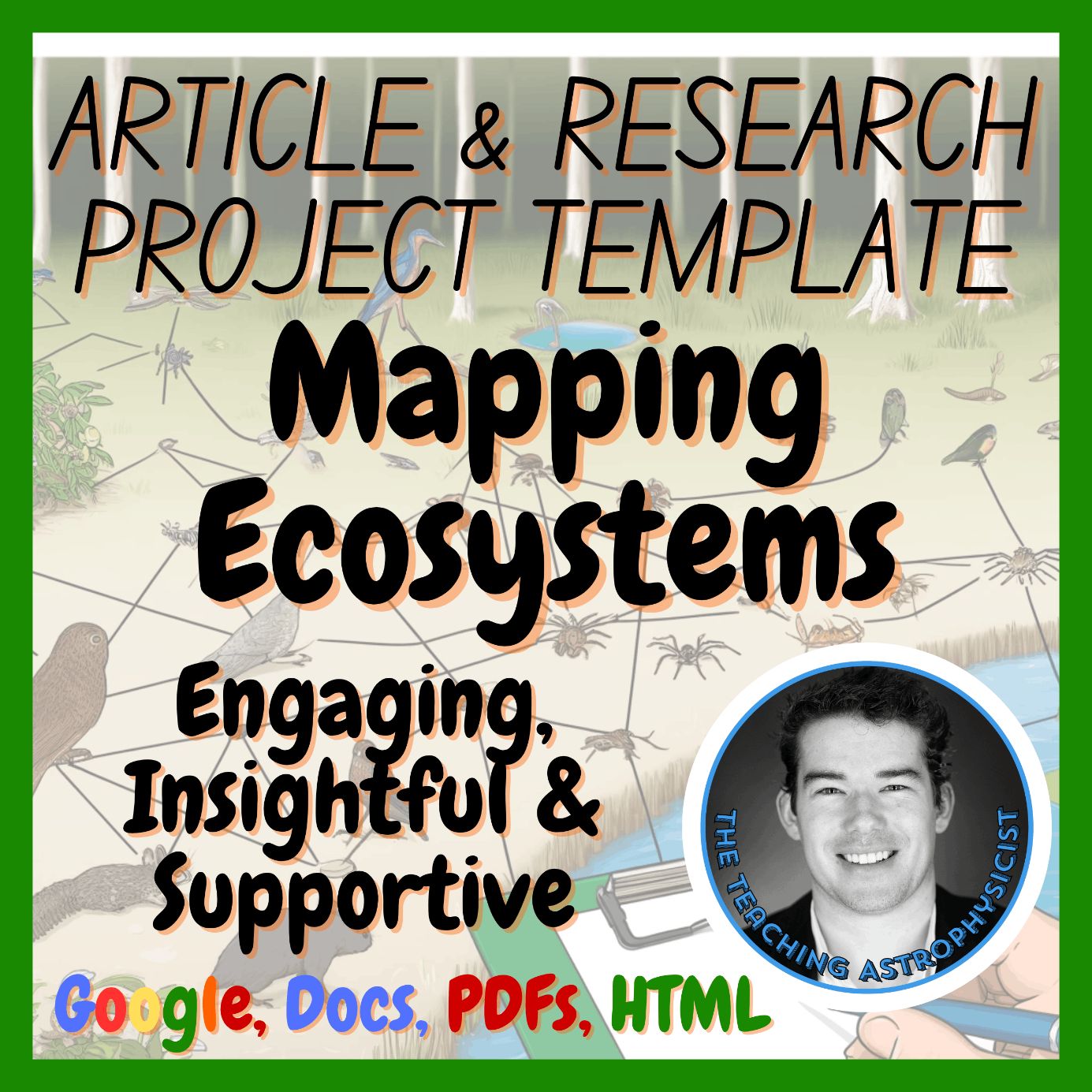 Mapping Ecosystems | Biology Science Articles + Research Project Template Set
