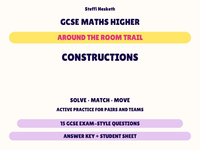 GCSE Higher Maths Constructions | Around the Room Trail