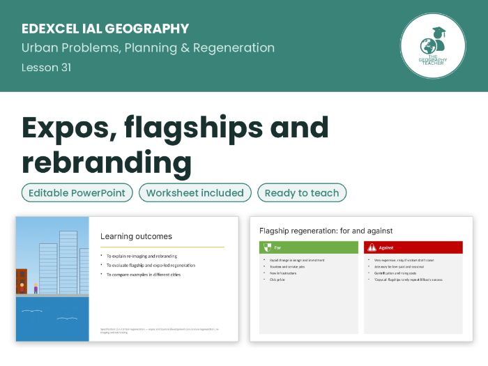 Expos, flagships and rebranding cities – Edexcel IAL Geography