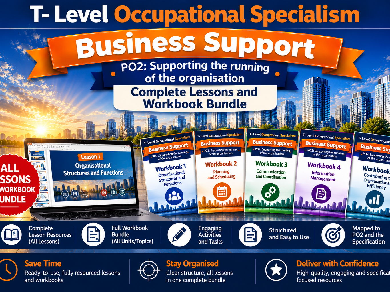 T- Level Occupational Specialism Business Support PO2 Supporting the running of the organisation plus additional workbook/tasks