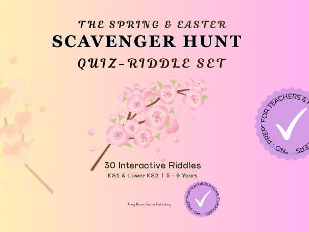 Spring & Easter Scavenger Hunt: Quiz-Riddle Set | KS1 &  Lower KS2