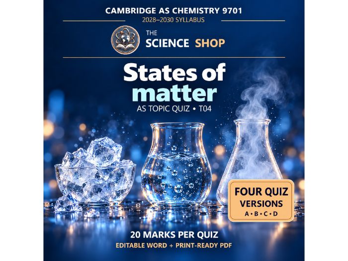 States of matter | Cambridge AS Chemistry 9701 | 4 Revision Quizzes
