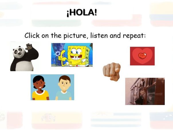 Primary Spanish PowerPoint Lesson – Greetings & First Conversations | Audio Included | SEN Friendly