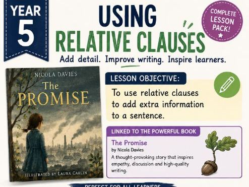 Year 5 Relative Clauses – The Promise by Nicola Davies