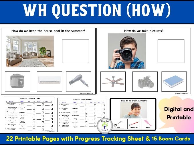 WH Function Questions with Visuals | ABA Real Pictures Activity Picture Choices