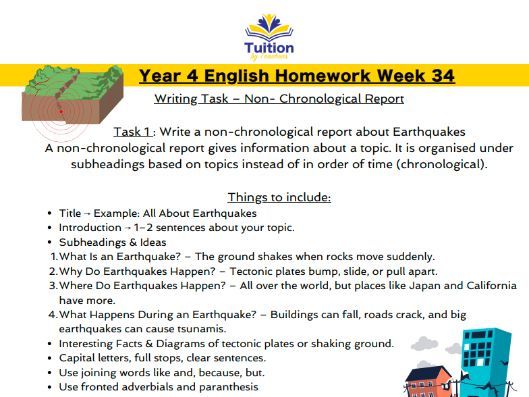 34. Year 4 Creative Writing & Spelling