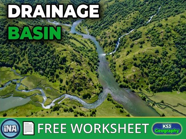 Drainage Basin Features - FREE KS3 Geography Worksheet