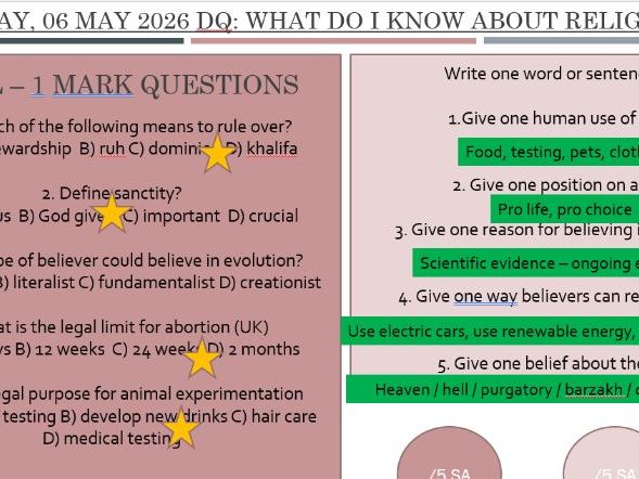 AQA Religious studies Theme B lesson bundle