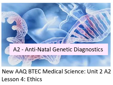 AAQ BTEC (level 3) Medical Science Unit 2  A2 – Anti-natal Genetic Diagnostics Lesson 4