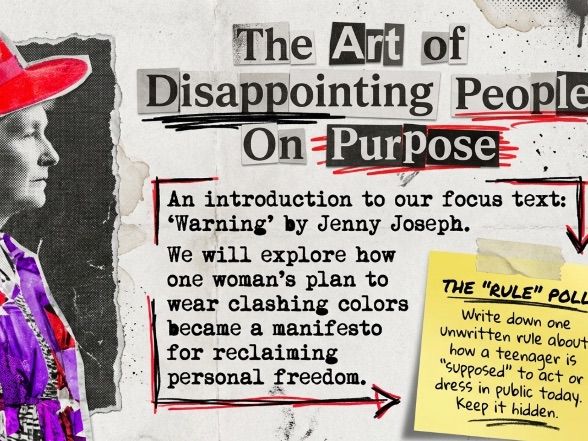 Warning by Jenny Joseph | Poem Analysis Deck | Years 9-10 | Pop Culture & Self