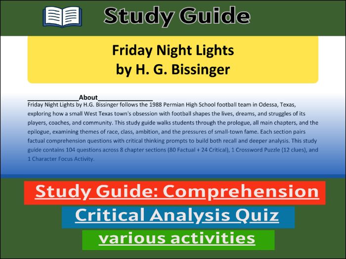 Friday Night Lights & Comprehension Test