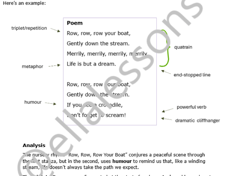 Nursery Rhyme Analysis - Essay Writing Skills - KS2, KS3 - @ellalessons