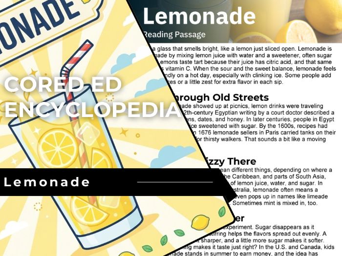 Lemonade Reading Comprehension Passage - Cored Ed Encyclopedia