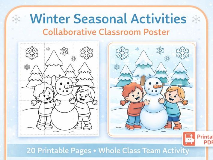 Winter Seasonal Activities – Collaborative Poster (Winter Animals)