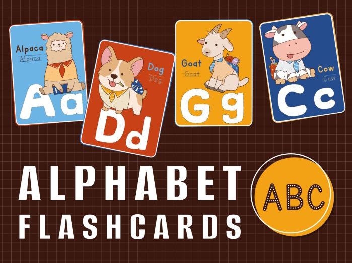 Alphabet Animal Flashcards A–Z