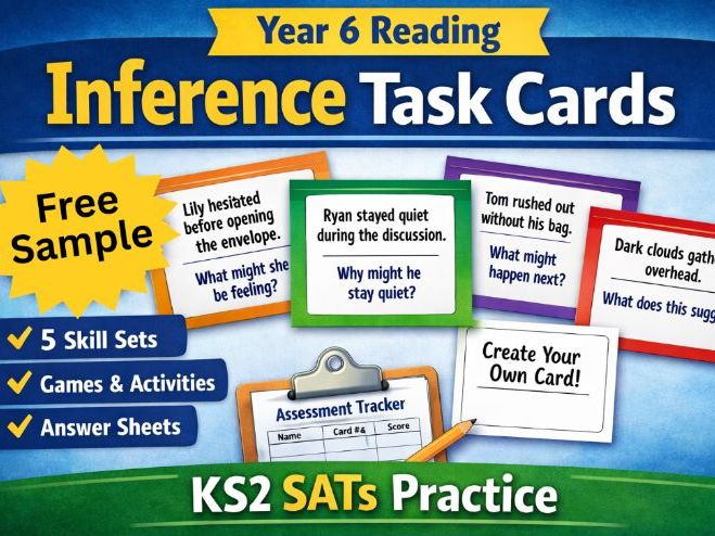 FREE Year 6 Inference Task Cards – KS2 SATs Reading Sample | 10 Cards + Answers