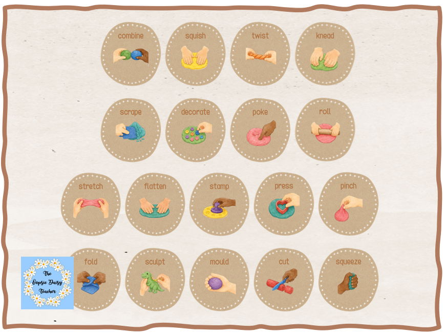 Playdough Vocabulary Mats