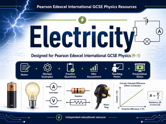 02 - Electricity: Mains, Circuits, Resistance and Static Charge Pack - Physics iGCSE Pearson Edexcel