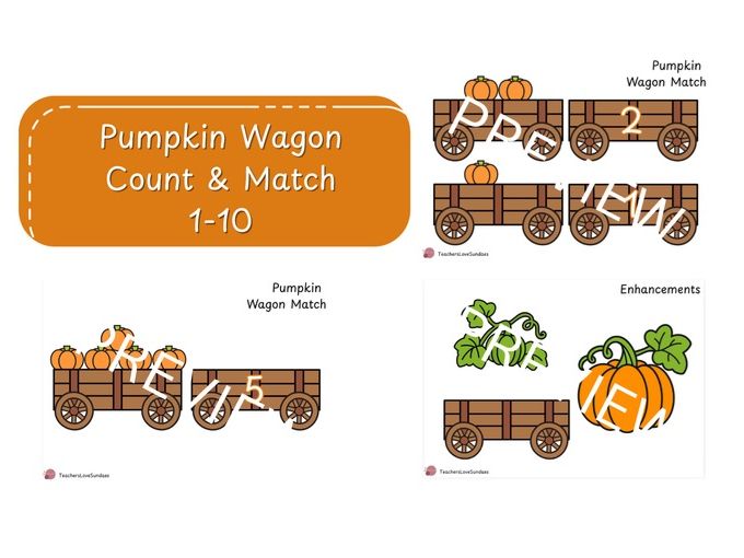 Pumpkin Wagon Count & Match 1-10