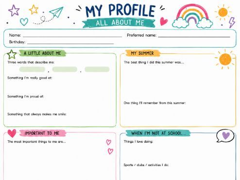 Tutor Student Profile Worksheet