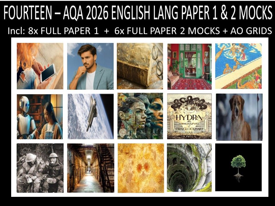 FOURTEEN - AQA PAPER 1 & 2 | 2026 FULL MOCKS | AO GRIDS