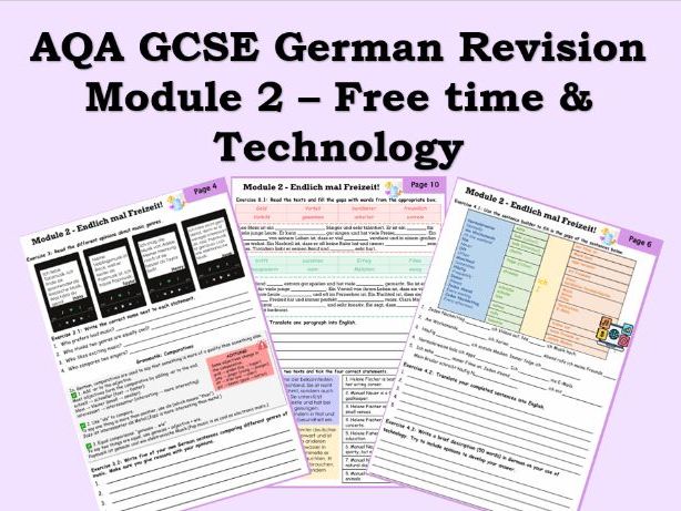 AQA New GCSE German - Module 2 - Endlich mal Freizeit - Revision Booklet