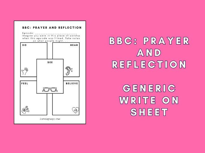 BBC Prayer and Reflection - Generic Sheet
