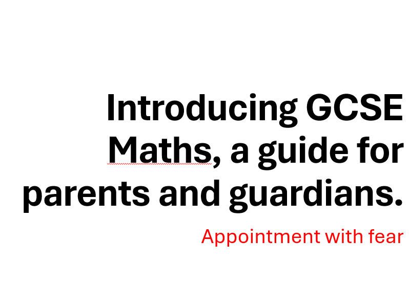GCSE Maths foundation revision for parents or guardians