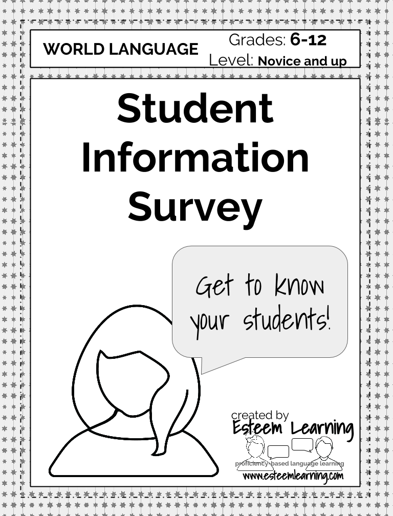 Student Information Survey Teaching Resources