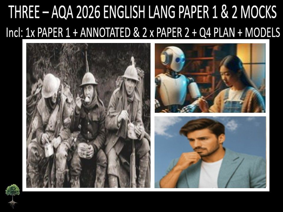 THREE - AQA PAPER 1 & 2 | 2026 FULL MOCKS | ANNOTATED | Q4 PLAN | MODELS