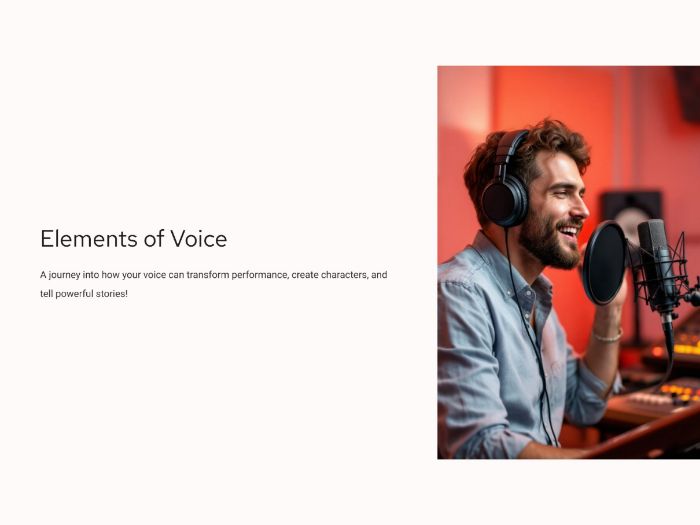 Elements of Voice: Drama Lesson & Activities