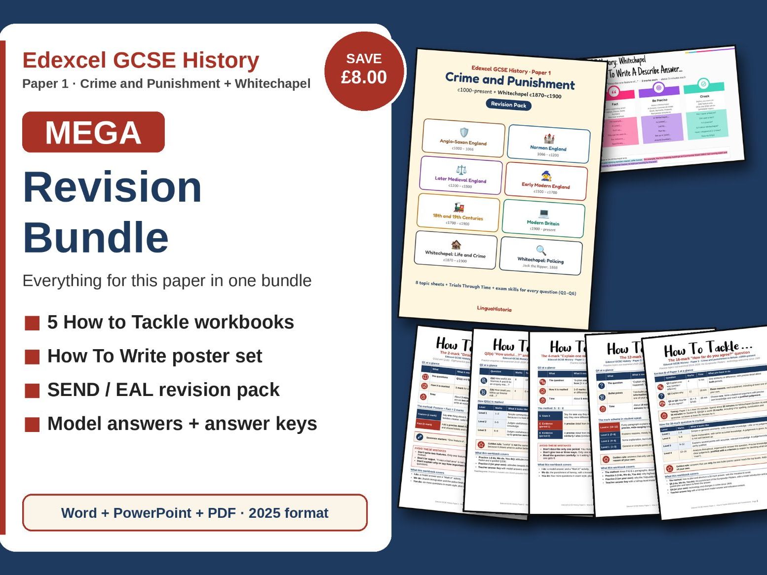 Edexcel GCSE Crime & Whitechapel MEGA Bundle
