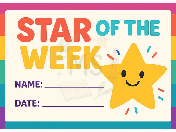 Star of the week card