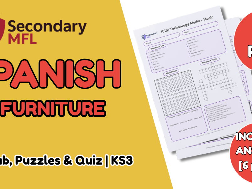 KS3 Spanish Activity Pack: Furniture