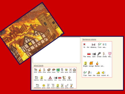 Great Fire of London- SEND setting description worksheet