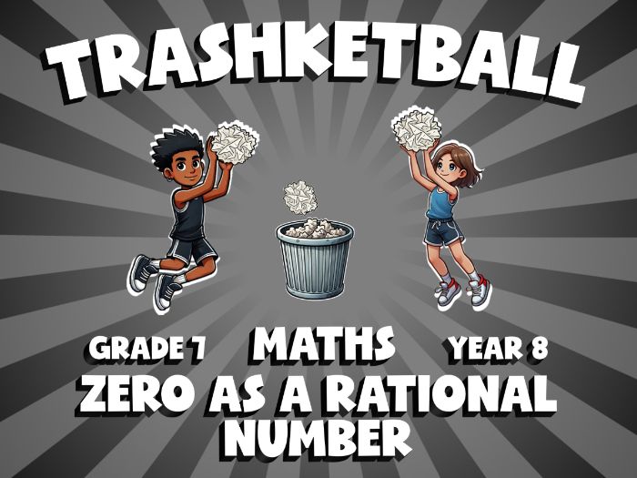 Zero as a Rational Number TRASHKETBALL Maths Game | No-Prep Year 8 Review Activity