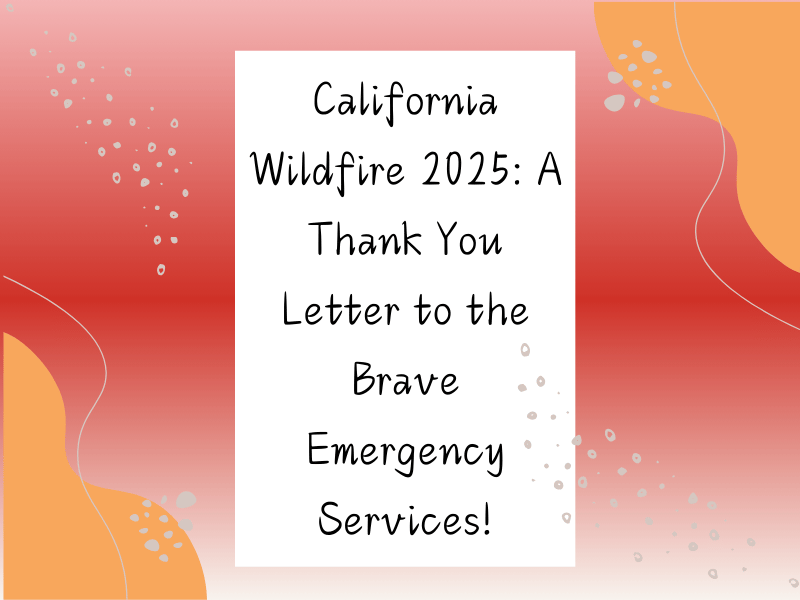 California Wildfire 2025: A Thank You Letter to the Brave Emergency Services!