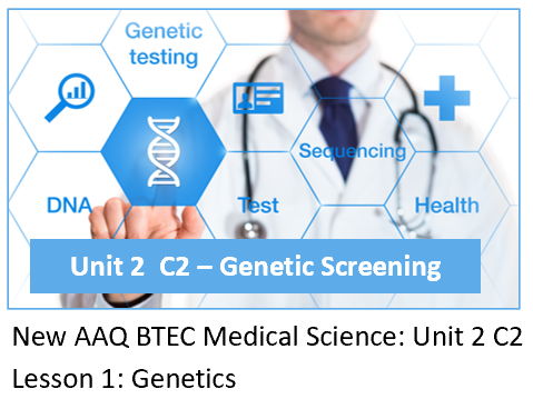 AAQ BTEC Medical Science Unit 2 C2 Genetic Screening – Lesson 1 Genetics
