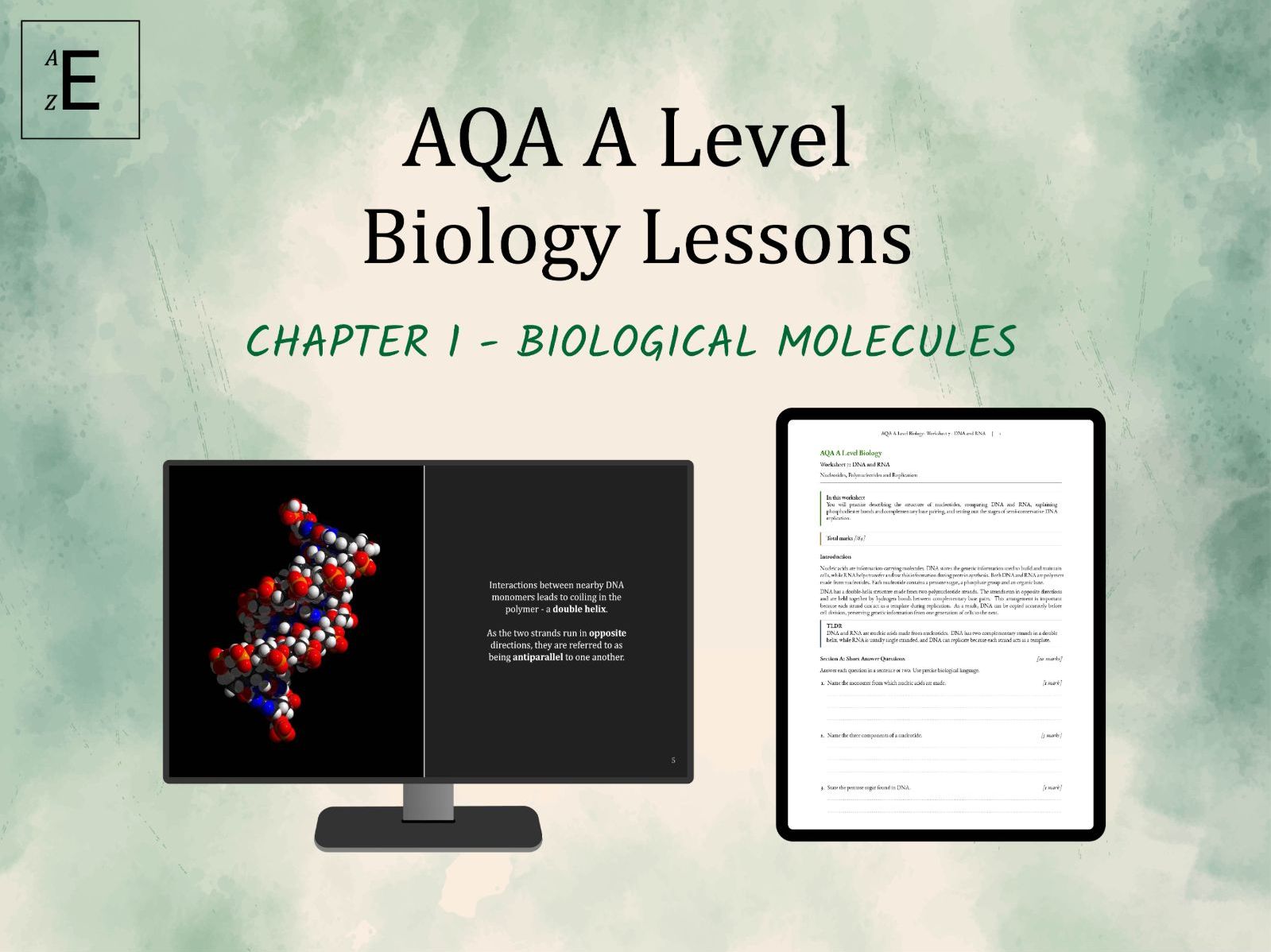 AQA A Level Biology Lessons Chapter 1 - Biological Molecules
