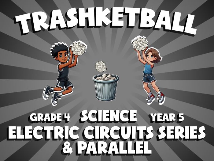 Electric Circuits Series & Parallel TRASHKETBALL Science Game | No-Prep Year 5 Review Activity