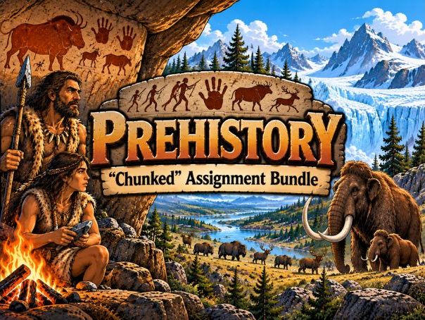 Prehistory "Chunked" Assignment Bundle (22 Assignments)