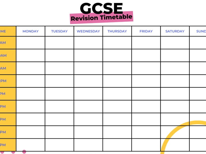 Create a revision timetable using AI
